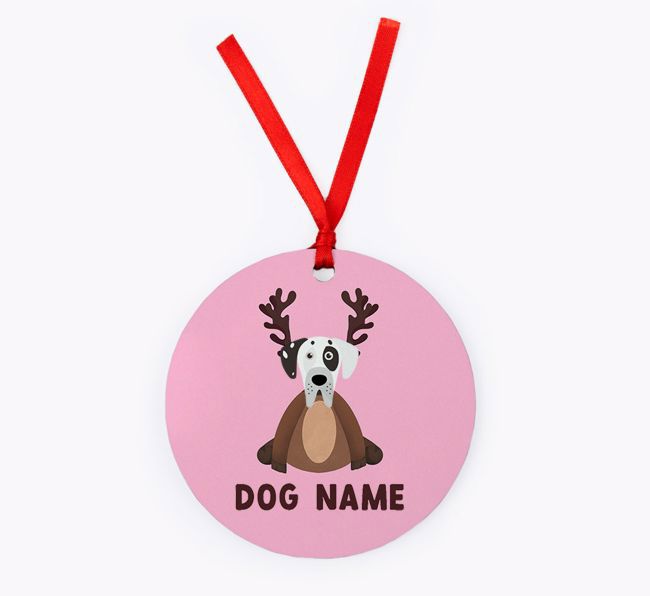 Reindog: Personalized {breedFullName} Christmas Decoration